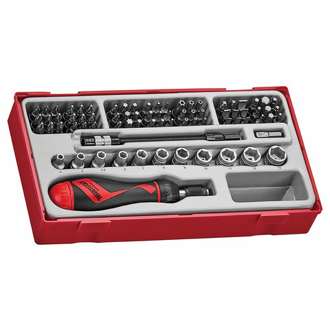84 Piece 1/4 Inch Drive Socket, Bit and Ratcheting Chuck Screwdriver Set