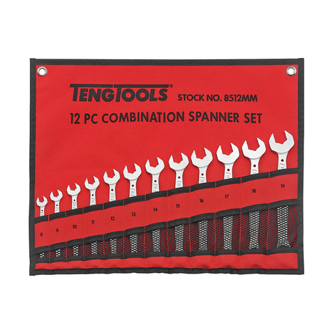 Juego de 12 llaves combinadas métricas de 8-19 mm