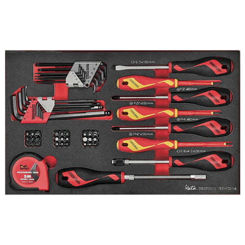 54 Piece Torx Screwdriver Set Hex TX Key Ball Point Bits Foam Tray FOAM3