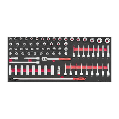 Socket Set 1/2" FOAM6X6 78 Pieces