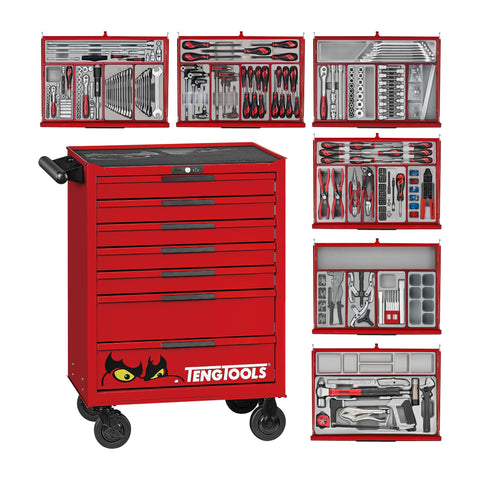 516 Piece PRO35 26 Inch Wide Red Mixed Mechanics General Hand Tool Kit