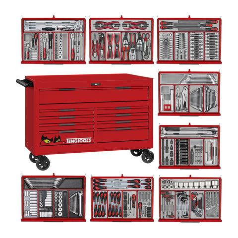 615 Piece PRO35 53 Inch Wide Red Mega Master Roller Cabinet Tool Kit