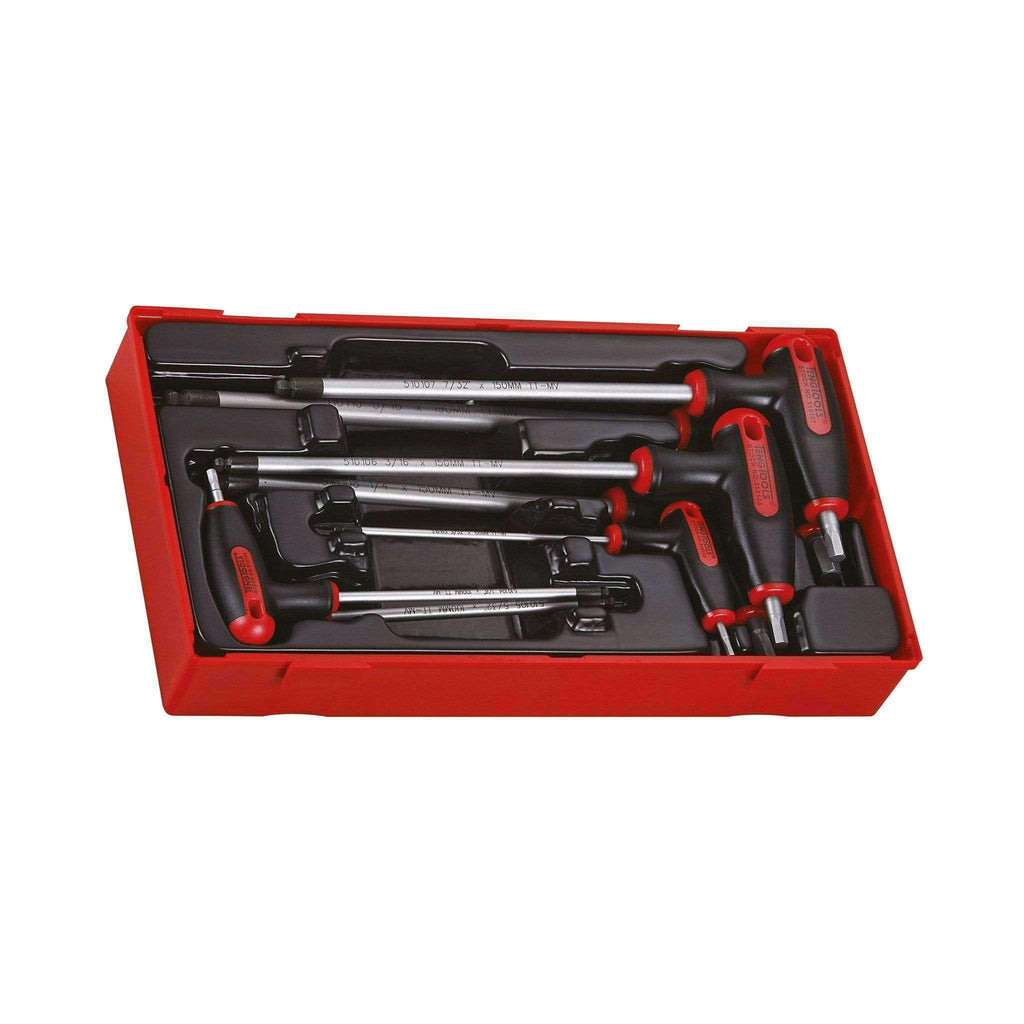 Teng Tools TTHEX7AF - 7 Piece T Handle SAE Hex Key Set - Teng Tools USA