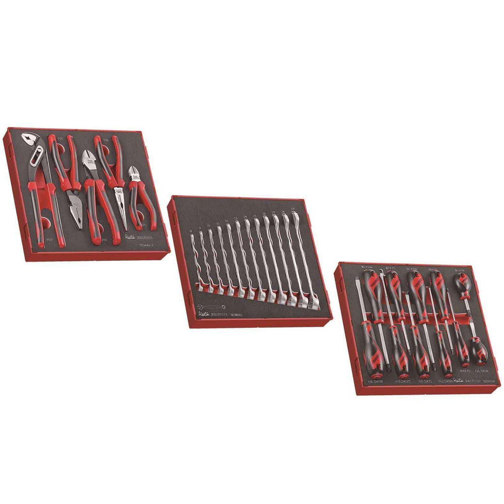 Teng Tools - 28 Piece Pliers, Combination Spanner, And Mixed Screwdriver Set - TED441T - Teng Tools USA