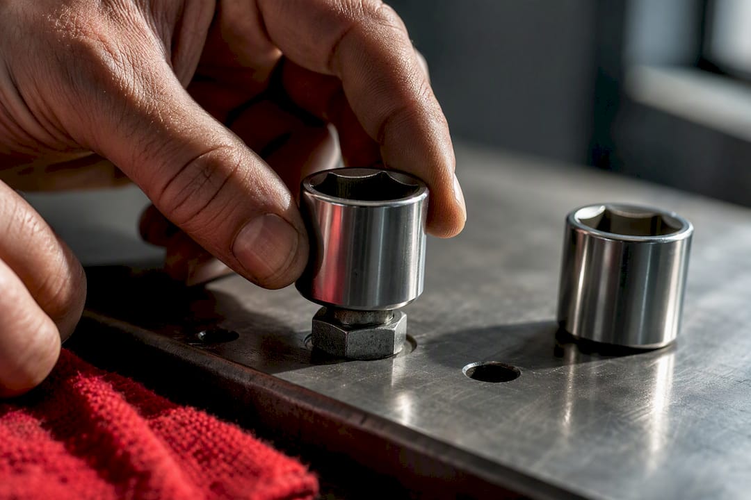 Socket seating onto a hex fastener