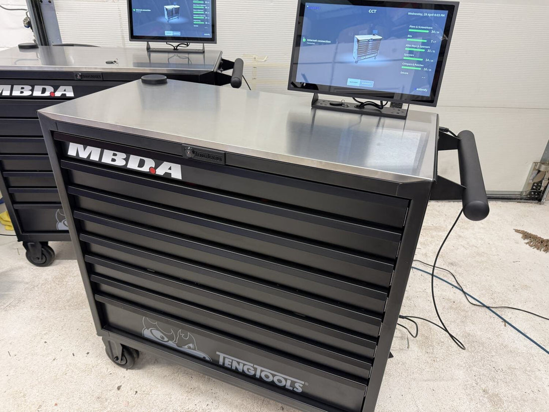 A Smart Box cabinet screen showing tool counts by category