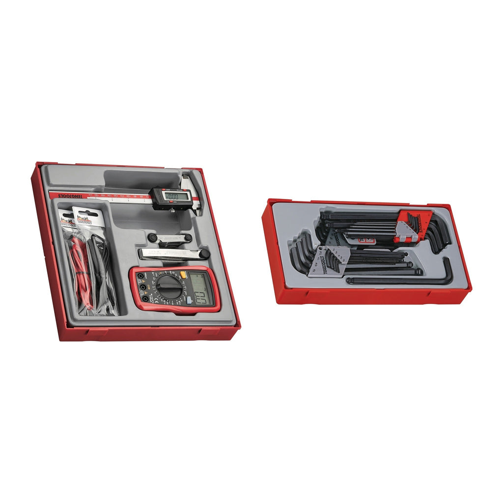 Teng Tools Measuring and Precision Set: Digital Caliper, Multimeter, Gauges and Hex and Torx Keys, bundle contents - BDL-MEASURE