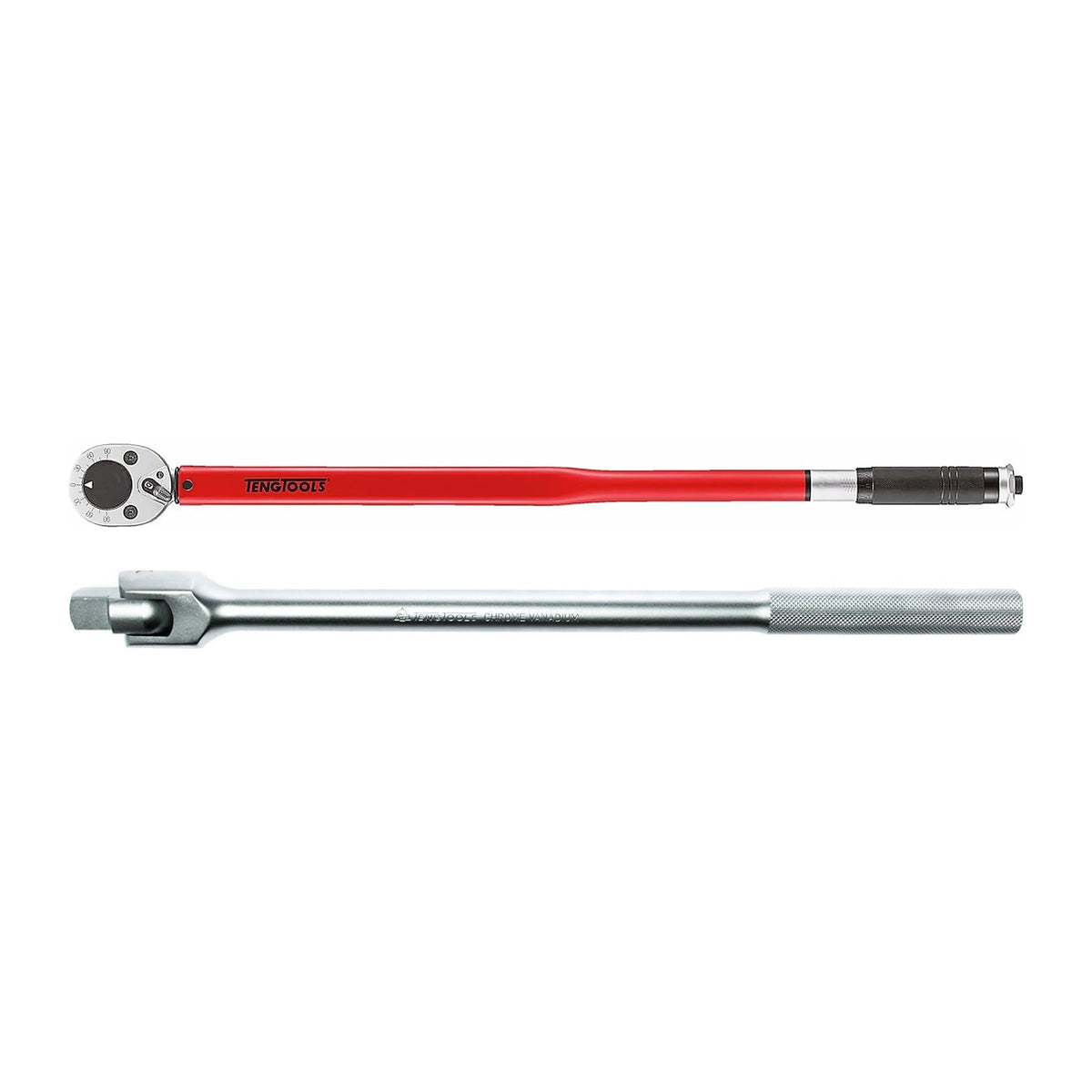 Teng Tools Heavy Duty 3/4 Inch Drive Set: 50 to 300 ft-lb Torque Wrench and 19 Inch Breaker Bar, bundle contents - BDL-HEAVY34