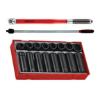 Teng Tools Heavy Wheel Nut Set: 25 to 250 ft-lb Torque Wrench, 600 mm Breaker Bar and Impact Sockets, bundle contents - BDL-WHEEL-TRUCK