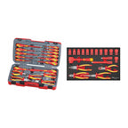 Teng Tools Electrician 1000V Set: Insulated Screwdrivers, Pliers and 3/8 Inch Drive Sockets, bundle contents - BDL-ELEC-PRO