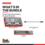 Teng Tools Seized Fastener Set: Nut Splitters and Extractors, Breaker Bar and Pry Bars, what's in the bundle - BDL-SEIZED
