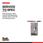 Teng Tools Engine Service Set: 3/8 Inch Torque Wrench and Oil Service Set, built for the job - BDL-ENGINE