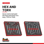 Teng Tools T-Handle Hex and Torx Key Sets in Foam, built for the job - BDL-THANDLE