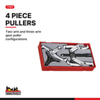 Teng Tools Bearing and Gear Removal Set: Gear Pullers, Soft Face Hammer and Punches and Chisels, TT804 card - BDL-BEARING