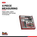 Teng Tools Measuring and Precision Set: Digital Caliper, Multimeter, Gauges and Hex and Torx Keys, TTDCM card - BDL-MEASURE