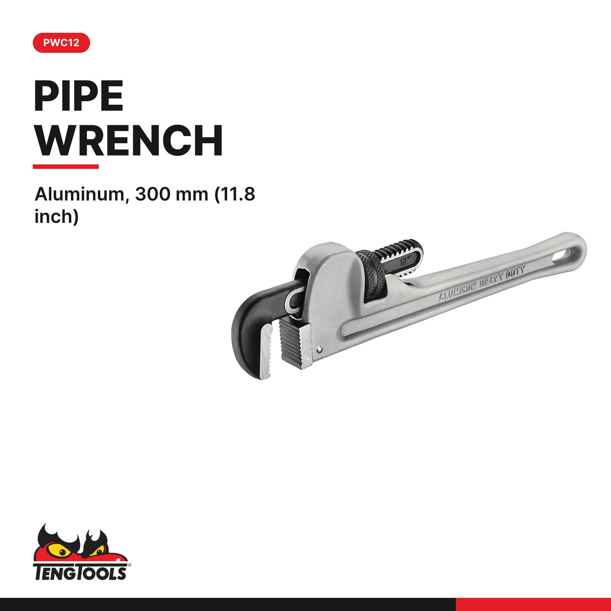 Teng Tools Plumber Set: Two Pipe Wrenches, Water Pump Plier and Tube Cutter, PWC12 card - BDL-PLUMBER