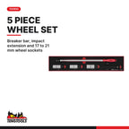 Teng Tools Wheel Nut Set: 1/2 Inch Torque Wrench and Wheel Tool Set, TEXW05 card - BDL-WHEEL-CAR