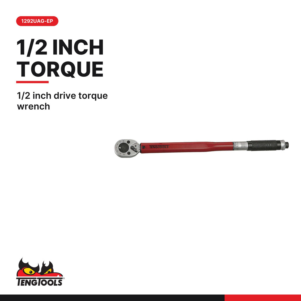 Teng Tools Torque Wrench Set, 1/4, 3/8 and 1/2 Inch Drive, 1292UAG-EP card - BDL-TORQUE-TRIO