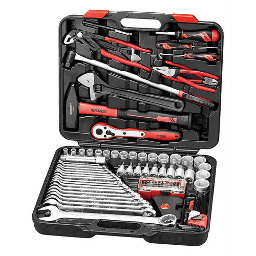 1/2" Drive Heavy Duty Vehicle Socket & Tool Set with Engineers Hammer 105 Pieces