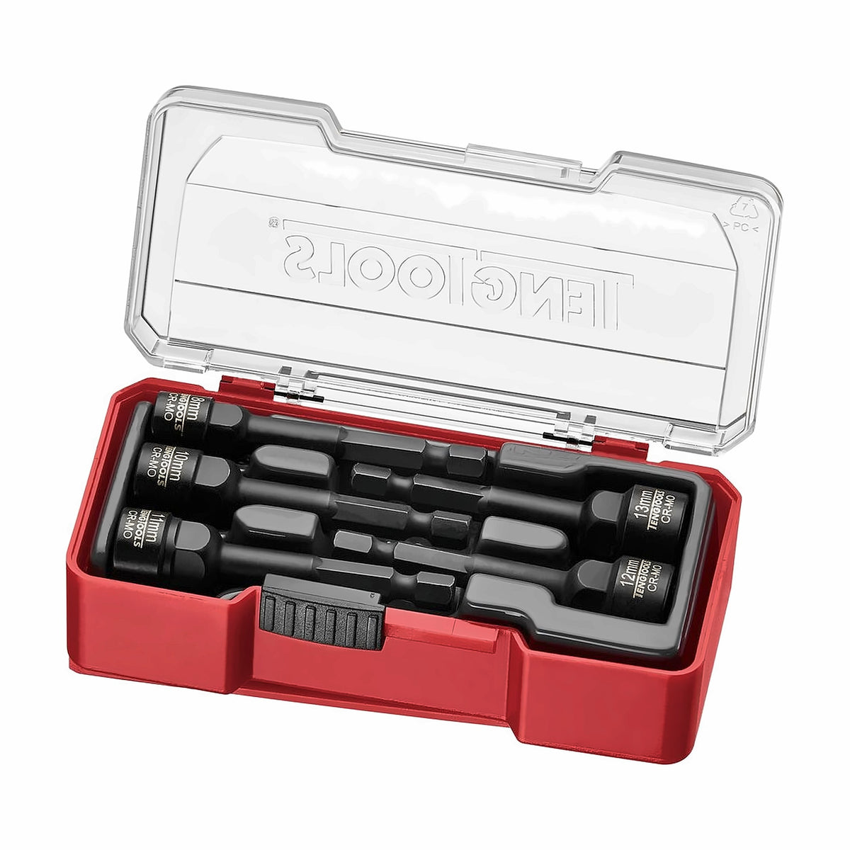 Teng Tools TJEP05 1/4″ Hex bolt and nut extractor set Cr-Mo 8-13 mm 5 on a white background