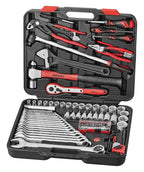 Juego de Herramientas y Vasos para Vehículos de Alta Resistencia, Cuadradillo de 1/2", Teng Tools, 105 Piezas