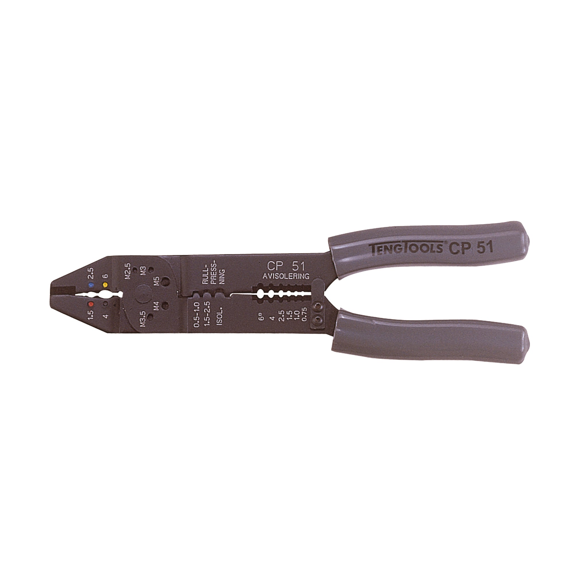 Plier Crimping 9 inch Grey Handle — Teng Tools CP51