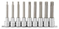 Teng Tools 1/2" Long Ribe® Bit Socket Clip Rail Set 9 Pieces — M1209