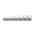 3/8 Crow Foot Wrench Clip Rail Set 8 Pieces — Teng Tools M3808MM