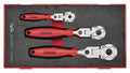 Teng Tools 1/4", 3/8" & 1/2" Ratchet Flex Head Set FOAM1 3 Pieces — TEA7203