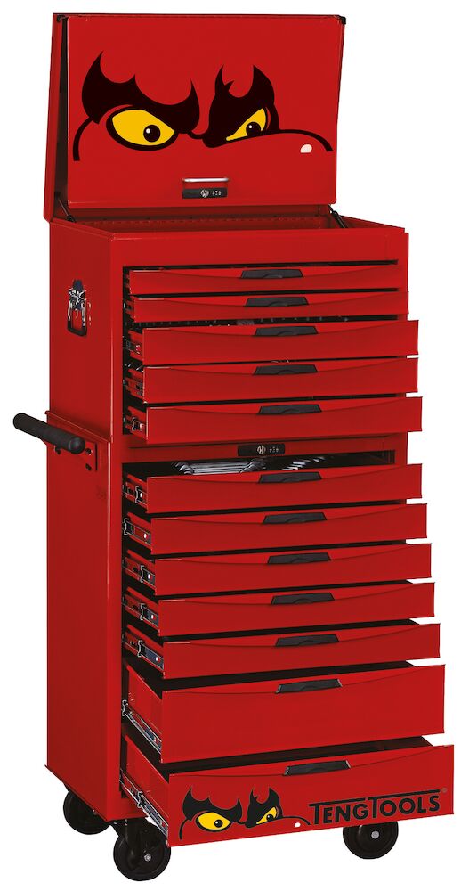 Teng Tools 26" PRO Stack FOAM Tool Kit 527 Pieces Red — TCMME09AQ
