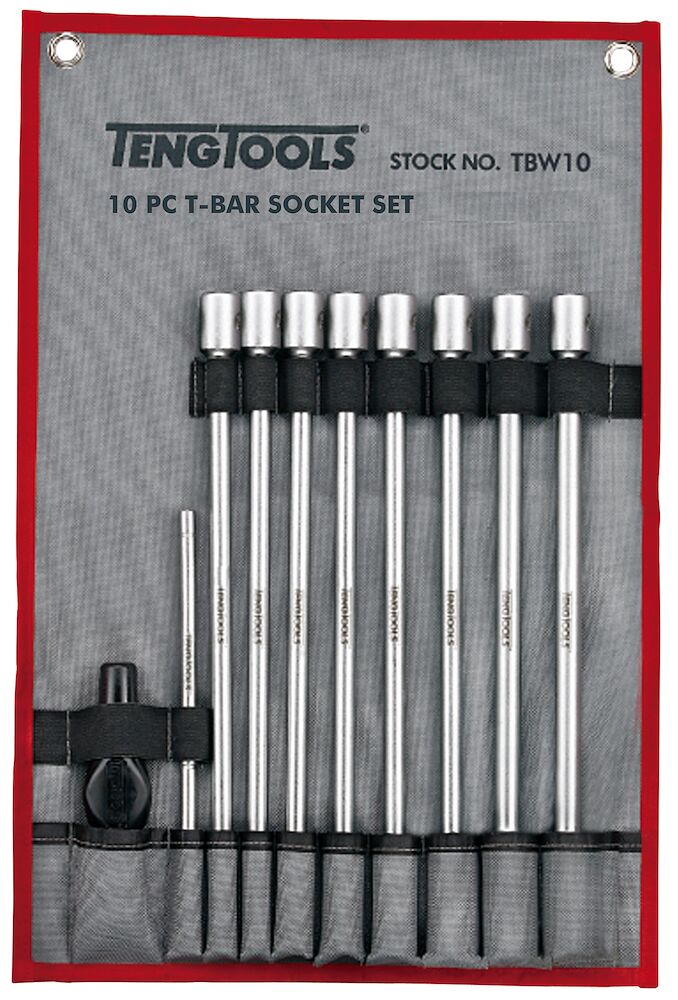 Teng Tools 3/8" Deep T Bar Socket Set 10 Pieces — TBW10