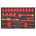 Insulated Socket & Screwdriver Set FOAM3 28 Pieces — Teng Tools TEFXV28
