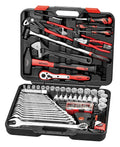 1/2" Drive Heavy Duty Vehicle Socket & Tool Set with Engineers Hammer 105 Pieces