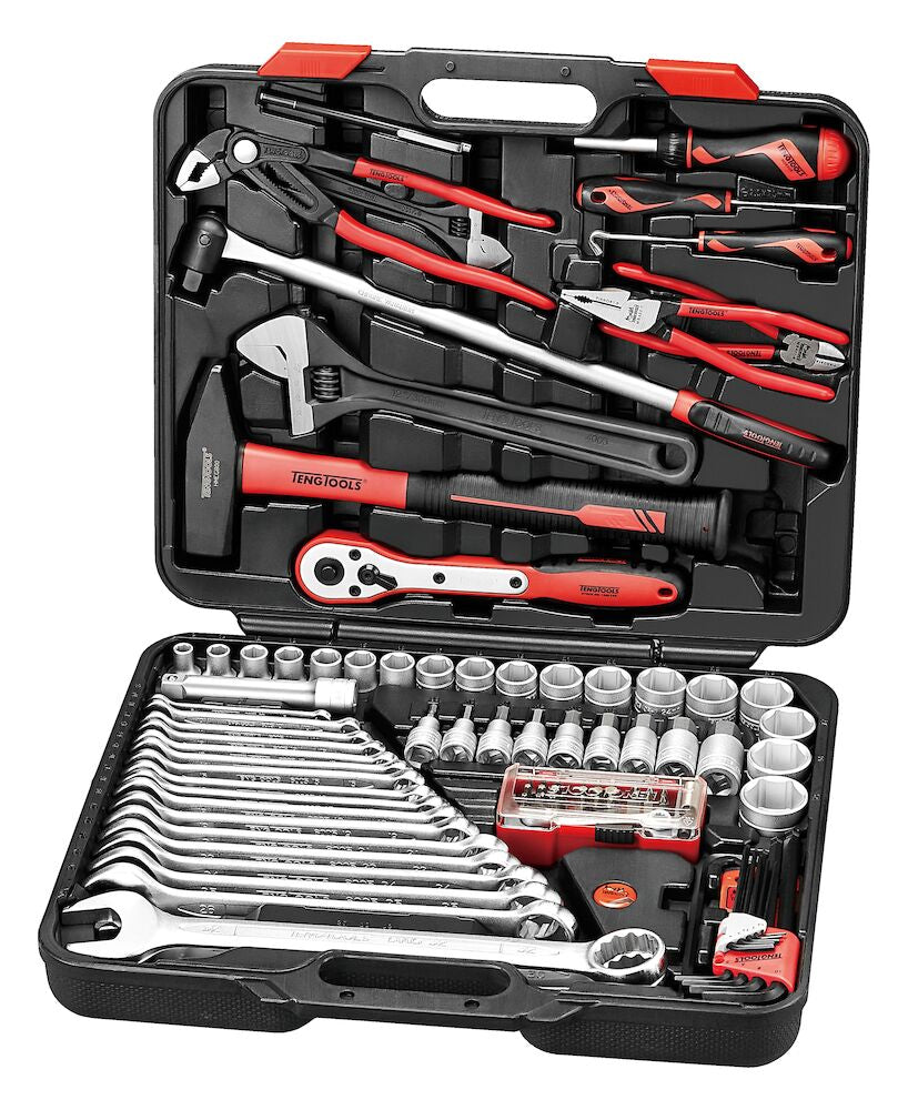 1/2" Drive Heavy Duty Vehicle Socket & Tool Set with Engineers Hammer 105 Pieces