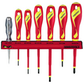 Insulated Screwdriver Set Flat & PH Wall Rack 7 Pieces — Teng Tools WRMDV07N