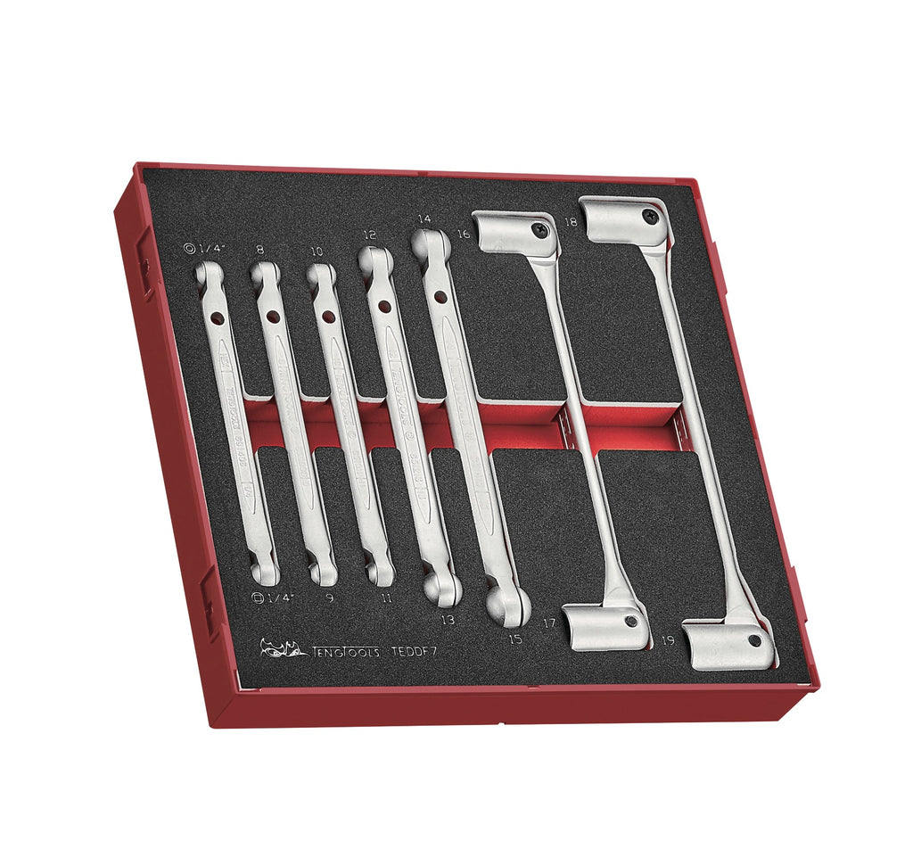 Double Flex Wrench Set FOAM2 7 Pieces