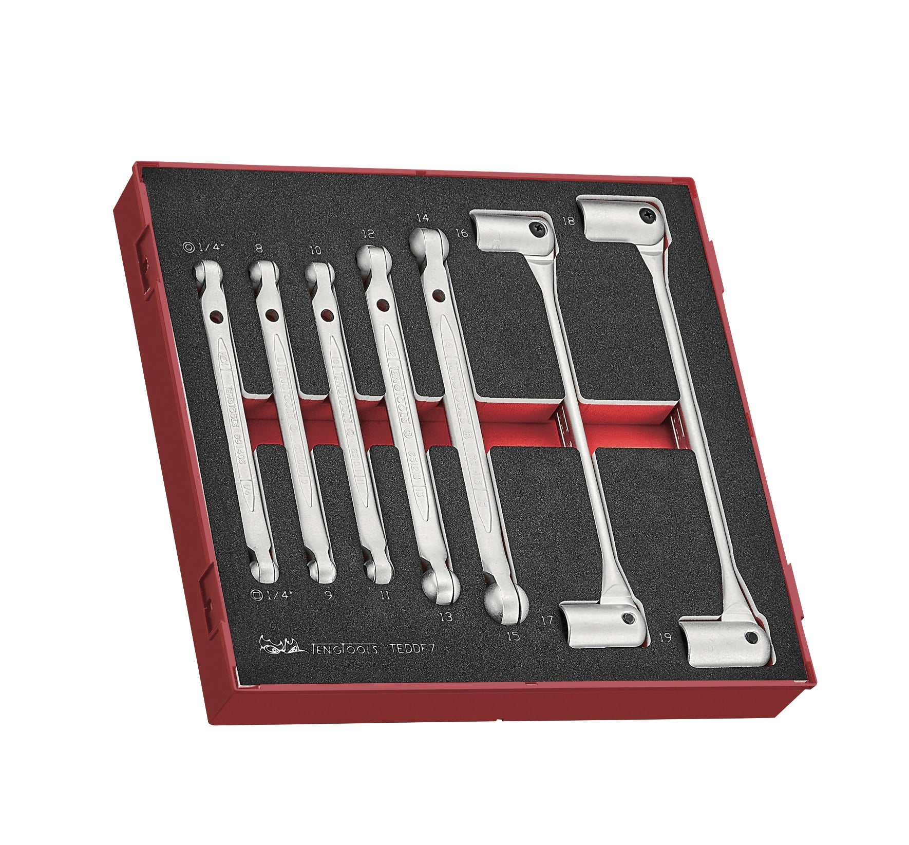 Double Flex Wrench Set FOAM2 7 Pieces