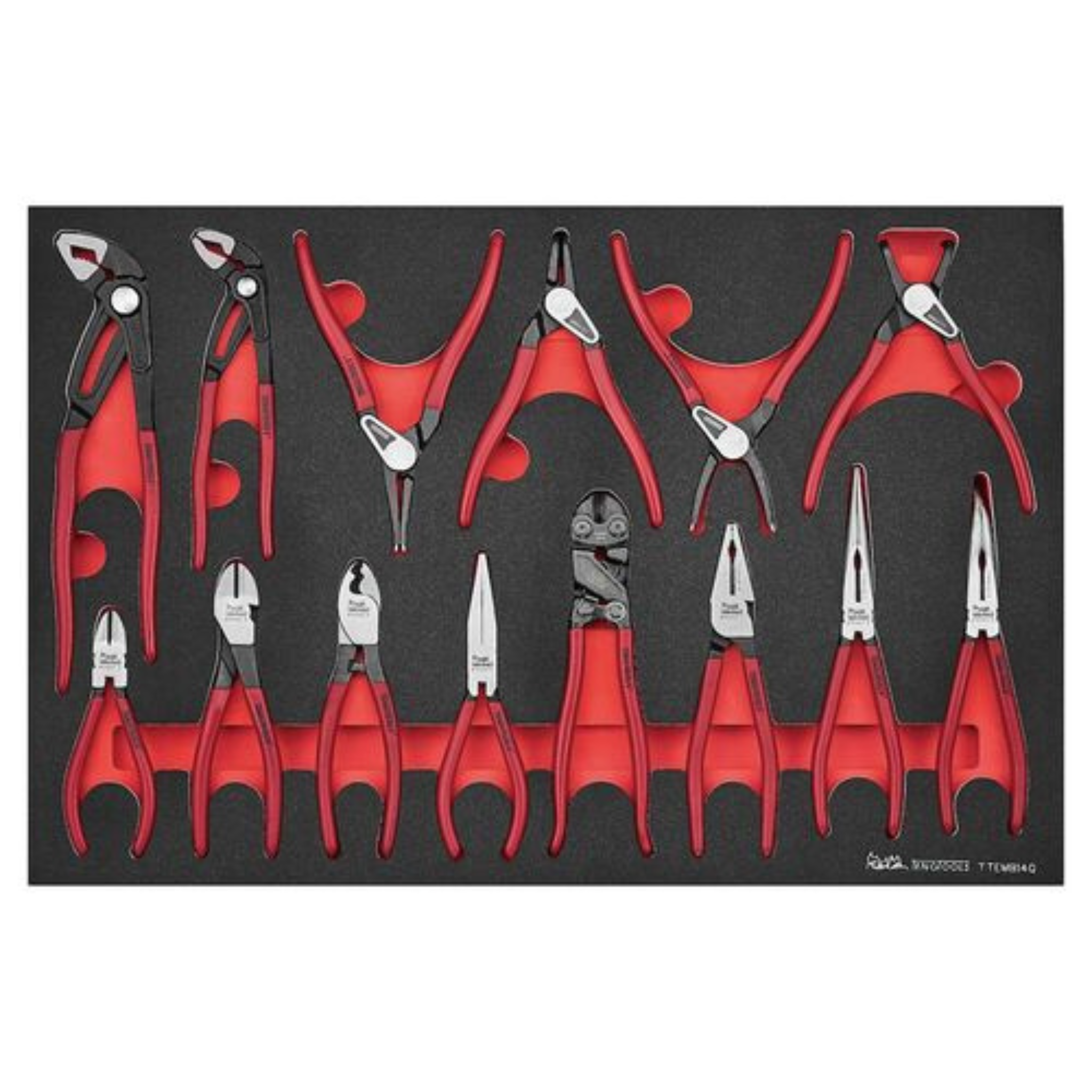Plier Set Vinyl Grip Q FOAM4X4 14 Pieces