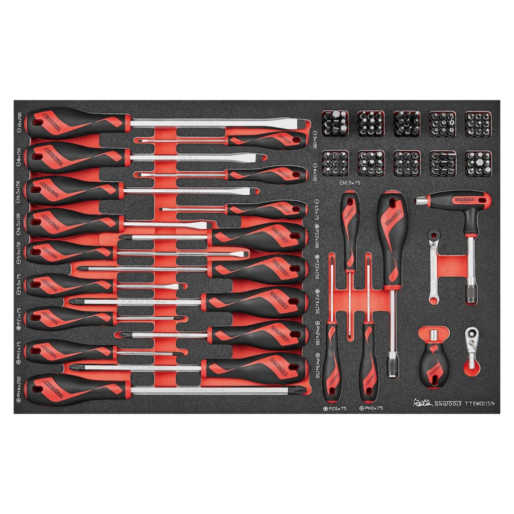 Mixed Driver and Bits Set FOAM4X4 115 Pieces