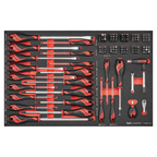 Juego de puntas y destornilladores mixtos Teng Tools FOAM4X4, 115 piezas — TTEMD115N