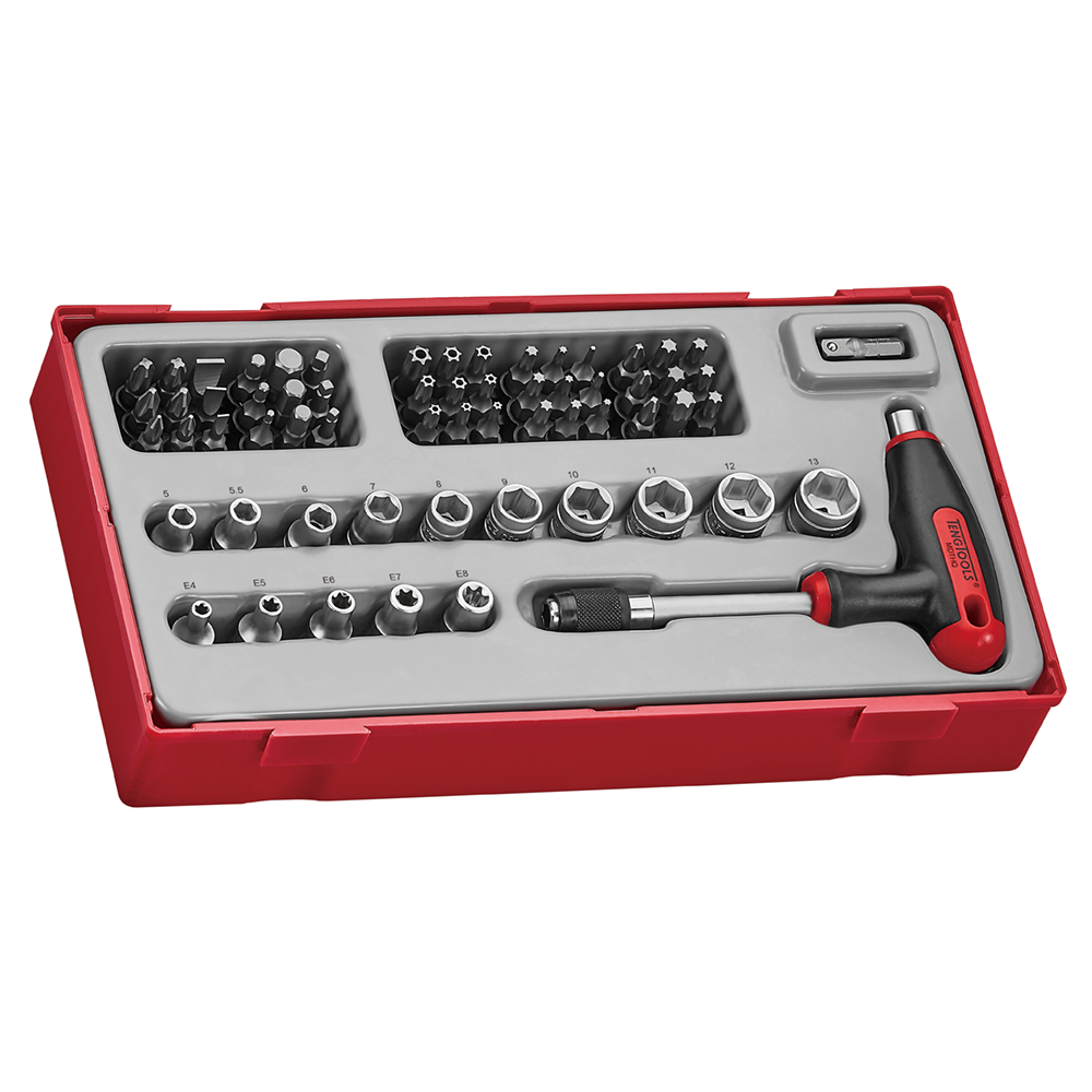 T-Handle Bits Driver Set TT1 62 Pieces — Teng Tools TTTHQ62