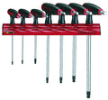 Teng Tools T-Handle Ball Point Hex Key Set Wall Rack 7 Pieces — WRHEX07