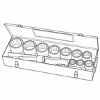 Juego de llaves de vaso métricas de 12 caras de 1" Teng Tools, 15 piezas — M1115MM