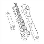 Teng Tools 1/2 Socket Set 12 pt 12 Pieces — M1212N1 (view 2)