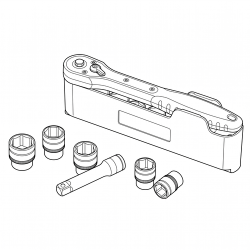 Teng Tools 1/4 Drive Socket Set 6pt 13 Pieces — M1413N1