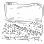 Teng Tools MECCA PRO Juego de llaves de vaso de 1/2" y 12 puntas SAE, 20 piezas — T1220AF