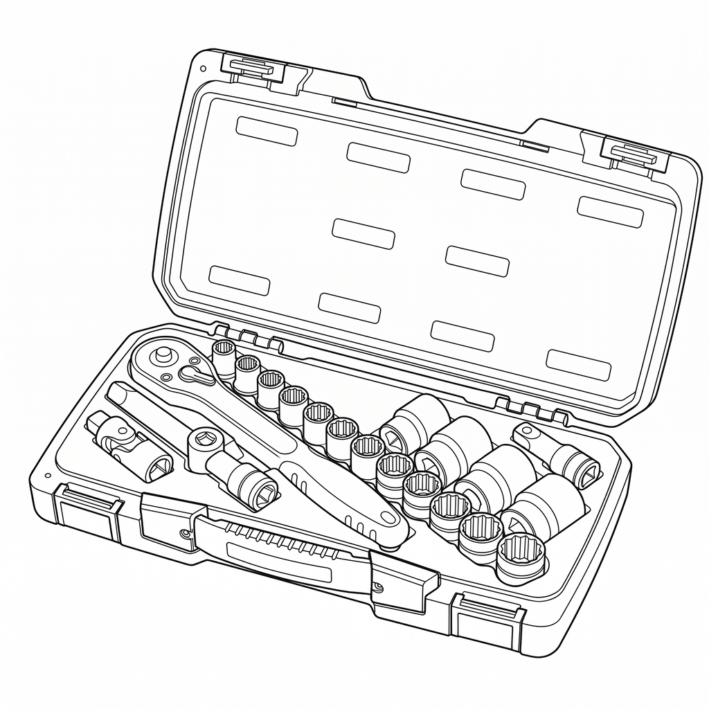MECCA PRO 1/2" Drive Socket Set 12-Point 21 Pieces