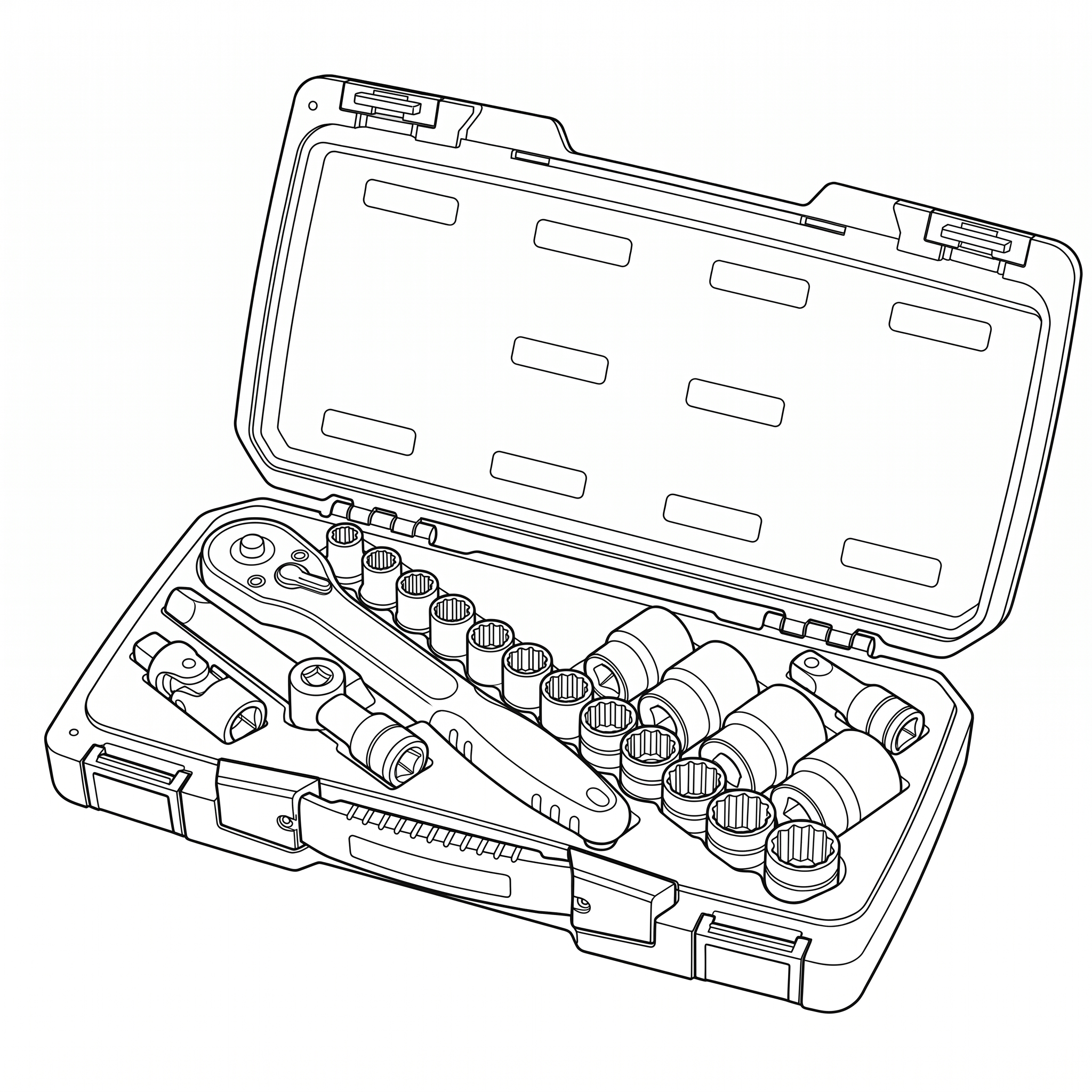 MECCA PRO 1/2" Drive Socket Set 12-Point 21 Pieces