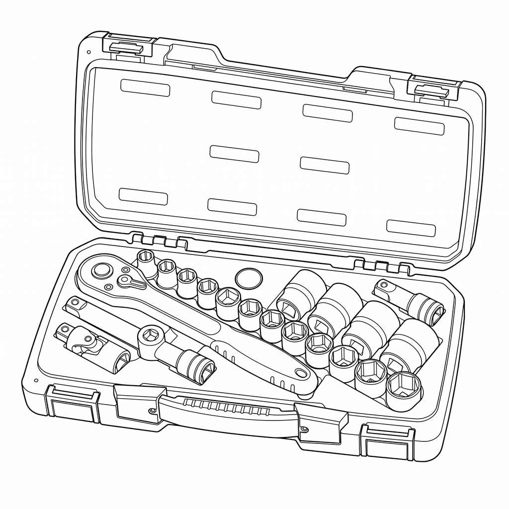 MECCA PRO 1/2" Drive Socket Set 6-Point 21 Pieces