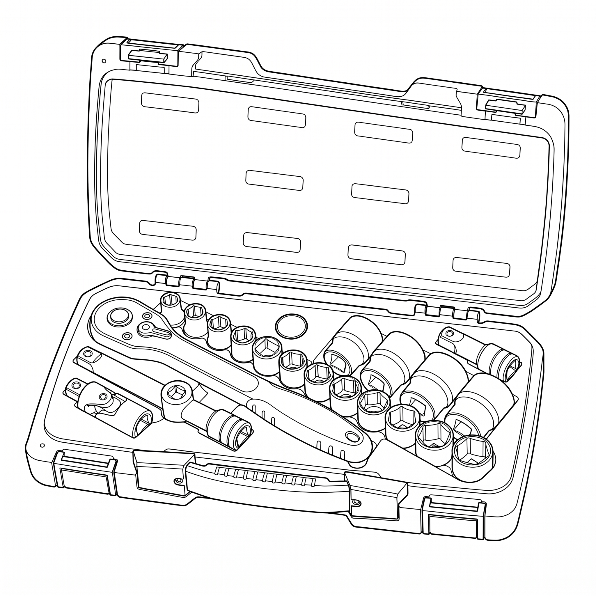 MECCA PRO 1/2" Drive Socket Set 6-Point 21 Pieces